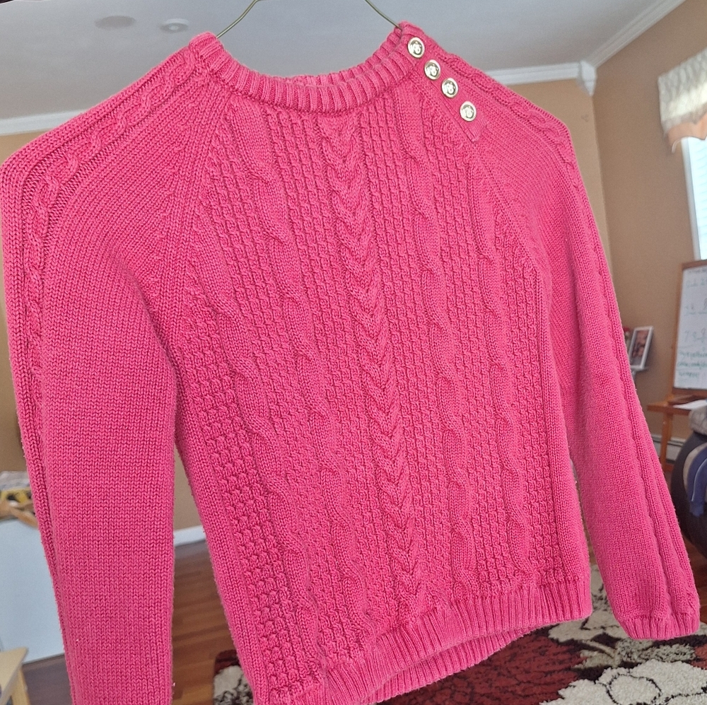 Gymboree Raspberry Cable Knit Sweater - Picture 2 of 5